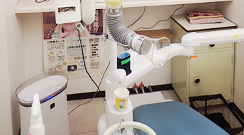 空気汚染防止対策（口腔外バキューム※飛散防止）